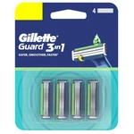 Gillette Guard 3IN1 Shaving Blades For Men Pack Of 4 Cartridges Smooth Shave. Fixed Price $21.25.