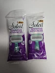 2 Packs Bic Soleil Sensitive Advanced 5-BLADE Disposable Razor. Fixed Price $13.99.