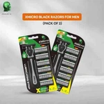 Xmicro Black Razors German Stainless Steel For Men Vita E,aloe (2 Pack) 14PIECES. Fixed Price $20.00.