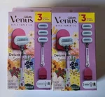Gillette Venus Razor Deluxe Smooth Sensitive Metal Handle 3 Cart Shower Hook! 2X. Fixed Price $28.99.