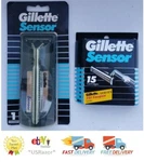 16 Original Gillette Sensor Razor Blades Refill Cartridges Metal Handle Made Usa. Fixed Price $229.99.