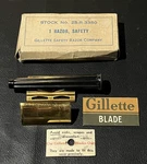 New Open Box Us Army Wwii Gillette Safety Razor 25-R-3350 Black Bakelite Handle. Fixed Price $100.00.
