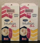Lot Of 2 - Schick Intuition F.a.b. Forward & Backward Bidirect Razor With Handle. Fixed Price $54.99.