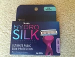 Schick Hydro Silk Ultimate Pubic Skin Protection 3-BLADE Refills 4 New Box. Fixed Price $8.68.
