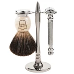 Parker 99R Shave Set - Safety Razor, Stand & 100% Black Badger Brush Included. Fixed Price $79.99.