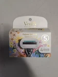Gillette Venus Razor Refills, Deluxe Smooth Sensitive, 5 Blade, 4 Pack Cartridge. Fixed Price $13.98.
