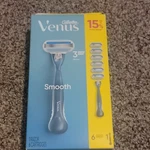Gillette Venus Smooth Razor Blue White Women 5 Cartridges. Fixed Price $17.05.