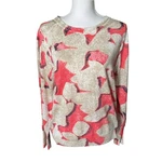 Nic+zoe Women's Rolling Reef Knit Sweater Orange Multi Size Xl Lightweight Nwt. Fixed Price $43.00.