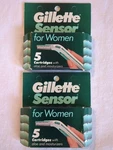 Gillette For Women Sensor Excel Cartridges - 2 Packs Of 5 Total 10 Blades. Fixed Price $49.95.
