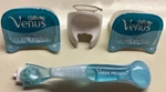 Gillette Venus Comfortglide Razor Cartridges + Proskin Blue Crystal Handle. Fixed Price $9.99.