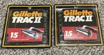 30 Total (2 Packs Of 15) Genuine Gillette Trac Ii Razor Blades - Vintage 1990. Fixed Price $39.97.