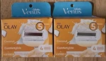 Gillette Venus Olay Coconut Comfortglide Razor Refills 5 Blade 4 Count Lot Of 2. Fixed Price $29.99.