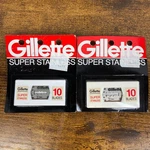 2 Vtg Nip Gillette Super Stainless Razor Blades "the Spoiler" Pack Of 10 Shaving. Fixed Price $19.99.