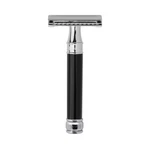 Edwin Jagger Ebony Black Handle Chrome Double Edge Safety Razor. Fixed Price $46.50.