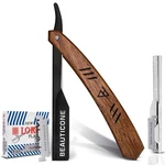 Beauticone Straight Razors For Men, Edge Rose Wooden Slide-out. Fixed Price $25.69.