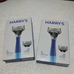 Two Nib Harry's Navy Blue Men Razor 5 Blade Cartridges X 2. Fixed Price $18.95.