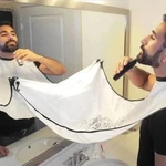 Beard Trimming Apron Hair Catcher Cape For Men Shaving Bib With Suction Cups. Fixed Price $6.40.