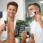 Xmicro Razor For Men With 7 Refills German Steel Blades Vitamin Aloe Smooth. Fixed Price $10.99.