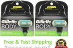 8 Gillette Body For Men Razor Blades Refills Shaver Shaving Cartridges 4*2. Fixed Price $24.99.