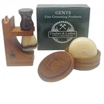 Cedar Shaving Gift Set For Men Brush, Bowl, Stand & Soap. Fixed Price $40.00.
