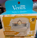Gillette Venus Moistureglide Hydraglisse + Argan Oil - 4 Blade Cartridge Refills. Fixed Price $15.00.