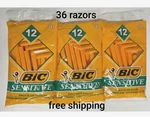Bic Sensitive Men's Single Blade Disposable Shavers 12CT PACK(36 Razors Total). Fixed Price $19.95.