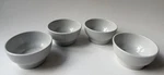 4 Trudeau Pure White Porcelain Footed Bowls 2 High 3.75 Wide 6 Oz. Capacity. Fixed Price $29.99.