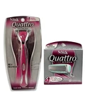 Schick Quattro Razor Shaver 1 Handle & 9 Cartridges Fast Shipping. Fixed Price $19.95.