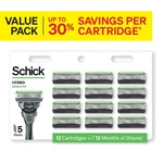 Schick Hydro Sensitive Razor Refills, 12 Ct, 5-BLADE Men's. Fixed Price $54.79.