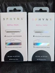 Lot Of 2 - Sphynx Refill Pack Black 4 Razor Cartridges + 1 Moisturizing Bar New. Fixed Price $13.50.