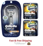 9 Gillette Silver Touch Fusion Proglide Power Razor Blades Cartridges Shaver 4 8. Fixed Price $49.99.
