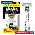 Bic Flex Sensitive Men's Disposable 5-BLADE Razors, Comfortable Shave, 5-PACK. Fixed Price $33.43.