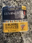 Remington 3-BLADE Shave Pro Shaving System 4 Cartridges Each. Fixed Price $12.99.