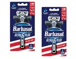 Barbasol Ultra 6 Plus Disposable Razors (3 Count) - Pack Of 2. Fixed Price $17.42.