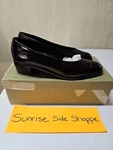 Amalfi Brown Leather "croc" Textured Fo-cloe Block Heel 7.5 Made In Italy. Fixed Price $23.79.