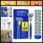Harry's Plus Razor Value Pack Premium Handle 9 Blade Cartridges For Men. Fixed Price $57.99.