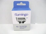 Flamingo Women's Pubic Razor Blade Refill 4X Cartridges Nib. Fixed Price $9.95.