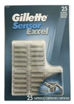 Gillette Sensor Excel Razor Blades - 25 Cartridges Blister Pack. Fixed Price $37.99.