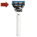 Hle Travel Silver Anodised Aluminum 5-BLADE Razor. Fixed Price $94.47.