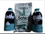Schick Xtreme 2 Sensitive Disposable Razors + Gillette Shave Cream Bundle. Fixed Price $10.90.