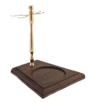 Colonel Conk Wood Shaving Stand With Gold Tone Accents For Brush & Safety Razor. Fixed Price $46.90.