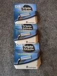 (3) Cvs Triple Fit Gillette Sensor Razors Blades 24 Cartridges Total. Fixed Price $40.00.