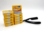 1000 Shark Single Edge Half Razor Blades + Straight Barber Metal. Fixed Price $44.54.