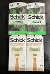Lot Schick Xtreme Blade Sensitive Disposable RAZORS-4CT Bamboo 1+3 Refills. Fixed Price $15.00.