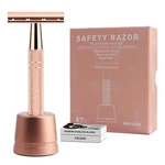 Bulimica Double Edge Safety Razor Rose Gold W/ Stand & 10 Blades New. Fixed Price $9.47.