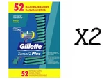2X 52 Razors Gillette - SENSOR2 Plus, Ultragrip, Pivot Chromium Coating, New. Fixed Price $89.99.