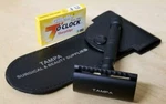 Safety Double Edge Non-slip Grip Razors With 5 Blades Pouch Travel Kit Set. Fixed Price $11.99.