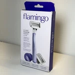 Flamingo Lilac Razor Set Handle + 2 Cartridges Shower Holder New. Fixed Price $11.67.