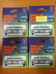 Boxes Of 4: Dollar Shave Club Razor Refill Cartridges Acne Friendly (2171)-W1B. Fixed Price $17.97.