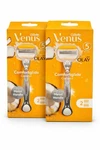 (2 Packs) Gillette Venus Olay Comfortglide Coconut Metal Handle Cartridges. Fixed Price $17.00.